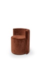 One seat - velvet - old beige, old green, old rust, dark grey - Ø50x60cm - p/1