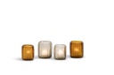 Vase square rounded vertical cutting gold medium - Ø11,5x12,5cm - 1/12