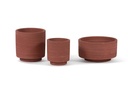 Round red terracotta pot - Ø 14 x 15cm - 1 - ext. cot. - p/8