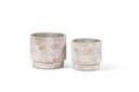 Flowerpot Light brown Big - Ø 17 x 15cm - outdoor candle -1 ext. coton wick - p/6