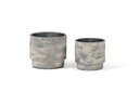 Flowerpot Dark brown Big - Ø 17 x 15 cm - outdoor candle -1 ext. coton wick - p/6