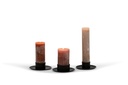 Candleplate for Ø7 - natural black - Ø18x4,5cm - p/1/6