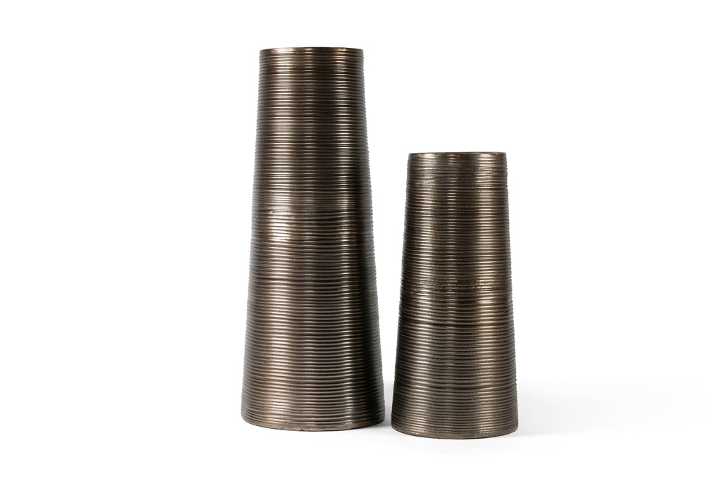 Planter cilindrical ribbed - small -Ø36x77cm - p/1