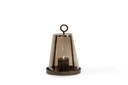 Hurricane conical brown glass - set of 2 - antique gold - Ø33x45cm/Ø27x37cm - 1/1