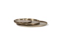 Plate texture - antique gold - set of 3 - Ø21x1cm/Ø30x1cm/Ø35x1cm - p/1/6