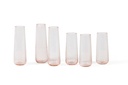 MOUTHBLOWN HAMMERED SOLIFLOWER Ø5,5cm X 14cm - 6/18 - SMALL - SALMON