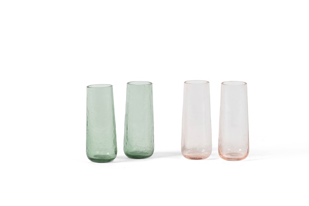 MOUTHBLOWN HAMMERED SOLIFLOWER Ø5,5cm X 14cm - 6/18 - SMALL - SALMON