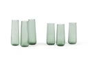 MOUTHBLOWN HAMMERED SOLIFLOWER Ø5,5cm X 14cm - 6/18 - SMALL - GREEN