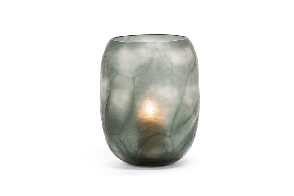 Mouthblown cutted vase big - grey clear - Ø33 x 46cm - p 1/1