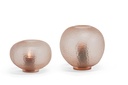Mouthblown cutted bolvase on stand big - salmon - 38x37x36cm - p 1/1