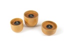 Bowl glazed Honey - Ø 18 x 10 cm - outdoor candle -1 ext. coton wick - p/4