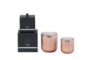 Scented candle in bubble glass copper with colored wax - Ø 9 x 10 cm - 1 int. cot. - p/6