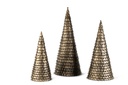 Small X-mas Tree bronze leaves - Powder coat - Iron - Ø26x59cm - p 1