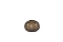 Vase rounded faceted - handcut solid -  - smoke - small - Ø20x13,5cm - p/1/4