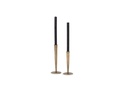 Handforged taperholder - brass antique for tapers Ø2,1cm - set of 2 - H20cm/H25cm - p/2 sets