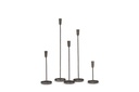 Handforged taperholder - bronze antique - for tapers Ø2,1cm - set of 3 - H20cm/H30cm/H40cm - p/2 sets