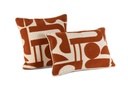 Cushion embroidery orange/beige with filler - 50x50cm - p/1/10