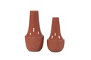 Vase lower texture upper enamel terra cotta medium - Ø26x50cm - p 1/4