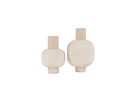 Bolvase texture on stand enamel beige large - Ø29x43cm - p 1/4
