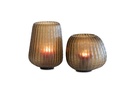 Mouthblown vase organic cutting copper - small - Ø30x27cm - p/1/1
