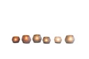 T-light holder oval matt copper - small - 11,5x9,5x8cm - p/1/24