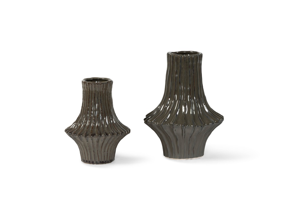 Vase stoneware green small - Ø20x 24.5cm - p 2