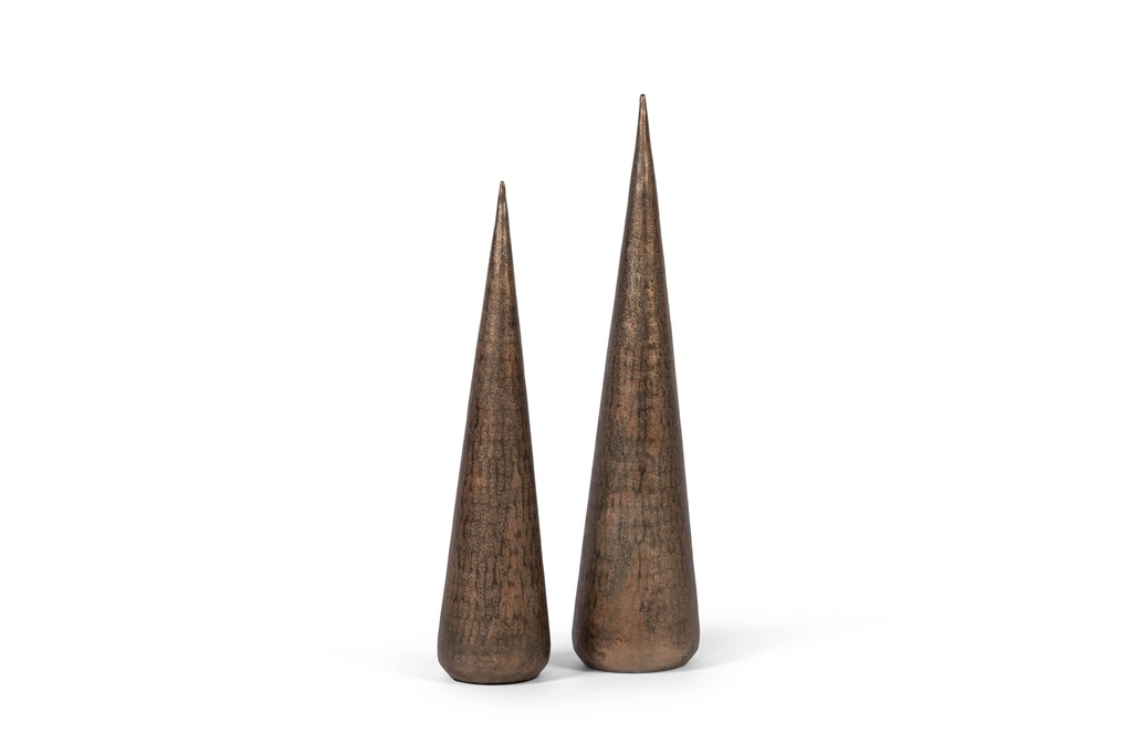Big X-mas Tree mineral textured - metal - rustic gold - Ø12,5x57cm - p 2