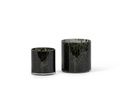 Vase - glass - smoke black spotted - Ø 12x12cm - p/ 4/1