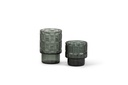 T-light holder round with plane cutting - grey - big - Ø8x12,5cm - 4/24