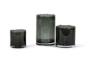 Vase organic rim - glass - smoke, mocha - Ø 15x15cm - p 2