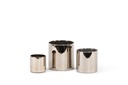 Semi transparent candleholder - glass - platinum - large Ø 15x15cm - p/2/1