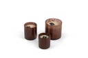 Thick votive cylinder with burgundy gold craquelure design - Ø 14 x 14 cm - 3 - int. cot. - p/2