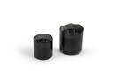 Scented candle black glass votive with organic rim - Ø 15 x 15cm - 4 - int. cot. - p/2