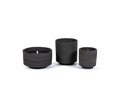 Round black terracotta pot  - Ø 18 x 10cm - 1 - ext. cot. - p/8