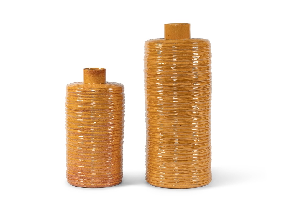 Vase reactif glazed orange large - terracotta - Ø30x70cm - p/1