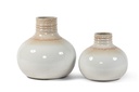 Bottle beige glazed ribbed large - Ø43 x 40 m - p 1
