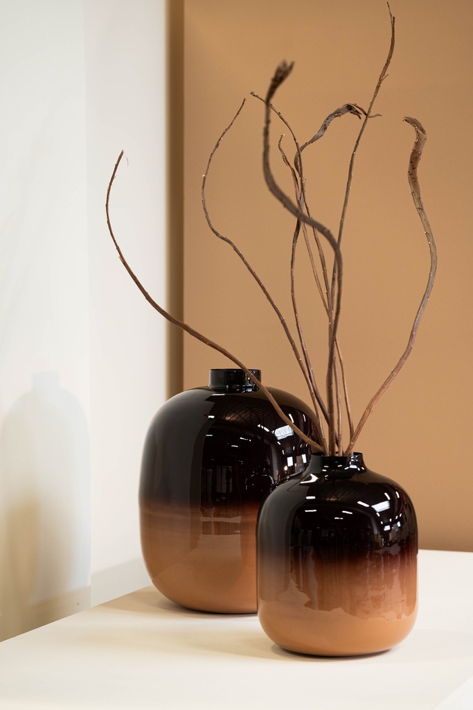 Vase two tone burgundy enamel - large - Ø40 x 50 cm - p 1