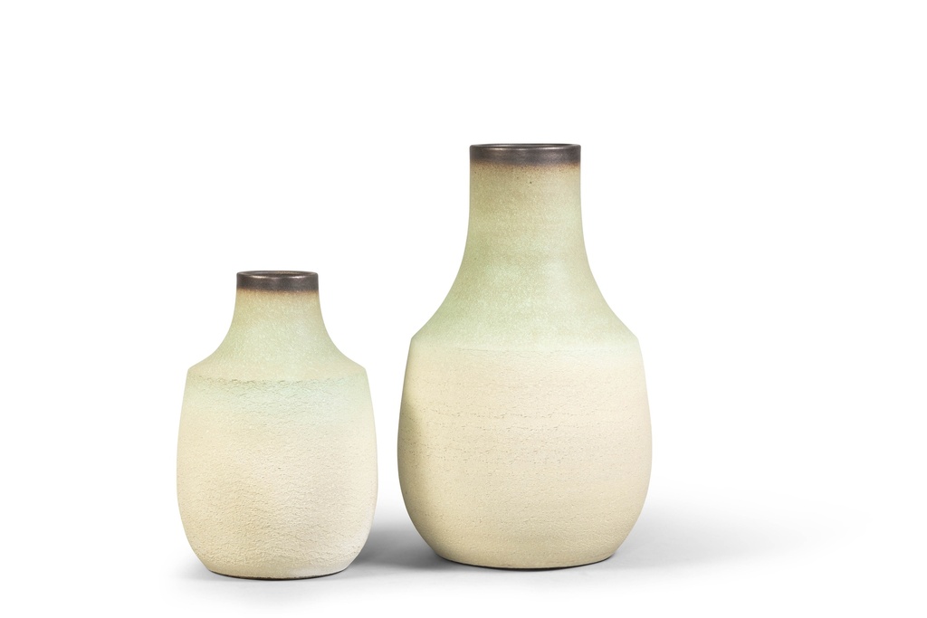 Bottle rustic small white/green - Ø30x45cm - p 1