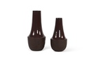 Vase lower texure upper enamel burgundy - medium - Ø26 x 50 cm - p 1/4
