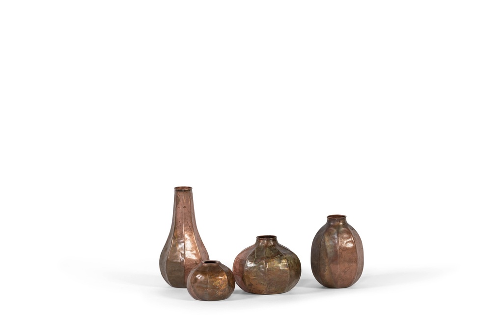 Small vase silver copper patina - Ø11,5 x 16cm - p 4/24