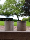 Choco aged terracotta round outdoor candle - Ø 20x20cm -1 - ext. cot. - p /4/1