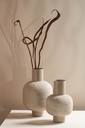 Bolvase texture on stand enamel beige medium - Ø25x38cm - p 1/4