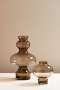 Bollvase on stand - glass - mocha - large Ø28 x 44cm - p/1