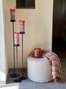 Handforged candle holder for Ø8,6 - natural black - medium - H 90 - p/2/4