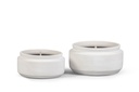 Bowl mat cream large outdoor - Ø25x 12cm - 1 ext.cot. wick - p 2
