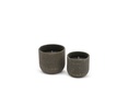 Outdoor candle matt grey/gold - Ø18 x 16cm - 1 - ext.cot. - p/4