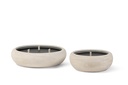 Bowl rude ivory large outdoor - Ø33 x 9cm - 3 wicks - p 1