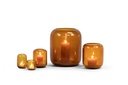 Mouthblown vase amber shiny - medium - Ø21x23cm - p/1/1