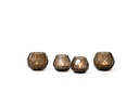 T-light holder polished faceted cutting copper large - Ø12 x 10 cm- p 2