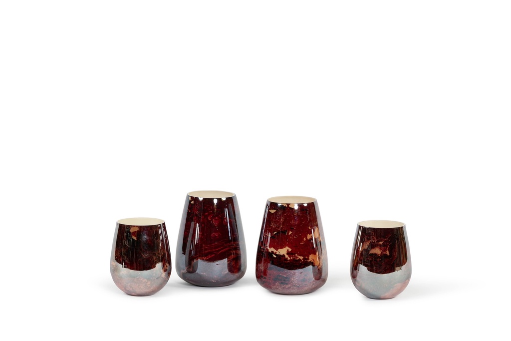 Votive burgundy marble finish large - Ø14 x 16cm - p 4 /8